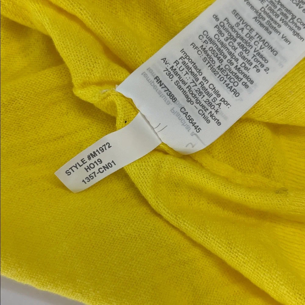 J Crew‎ Yellow Cotton Lightweight Vneck Sweater Beach Travel Sun Women’s Medium